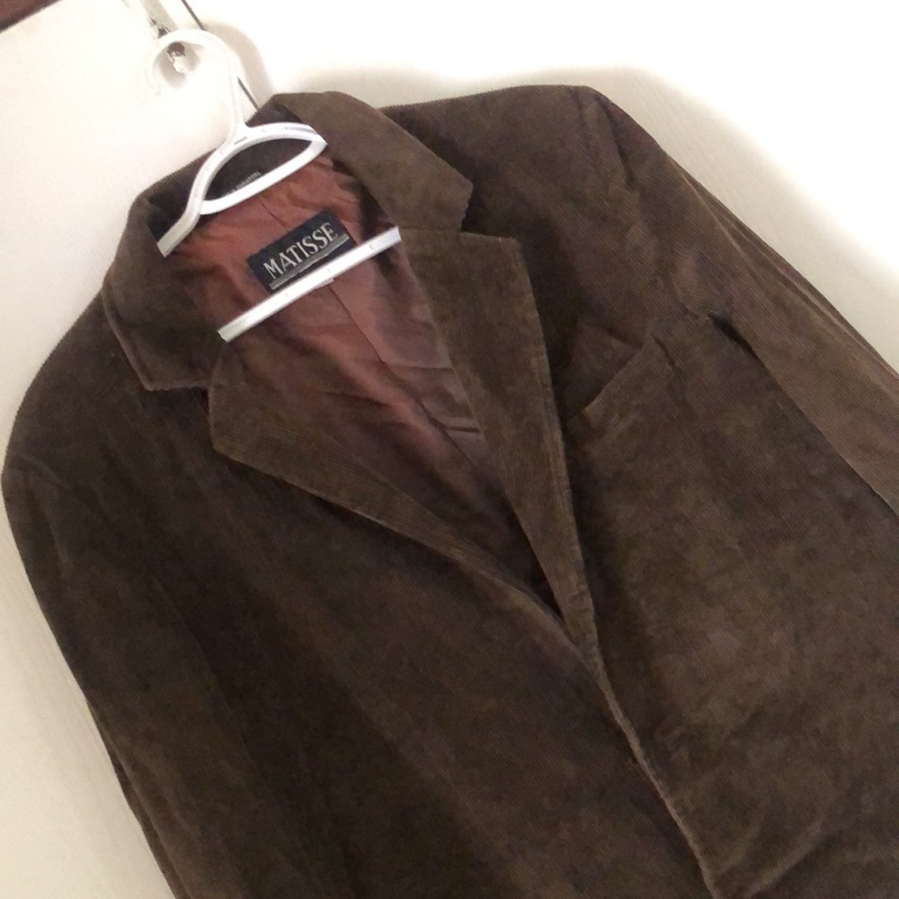 Men’s Matisse VTG rare fall corduroy grungecore Brown blazer sports coat